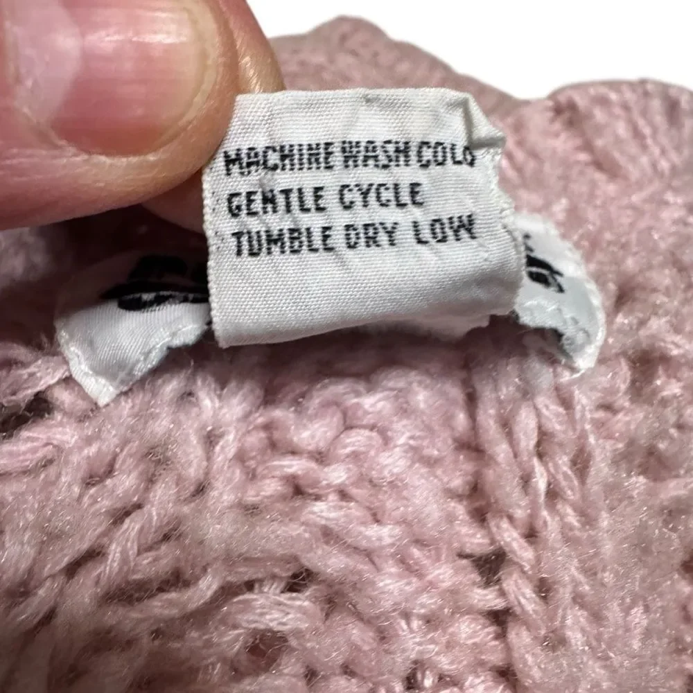 Vintage Ballet Pink Knit Sweater Grandmacore Cottagecore Feminine Size Large - Picture 4 of 6